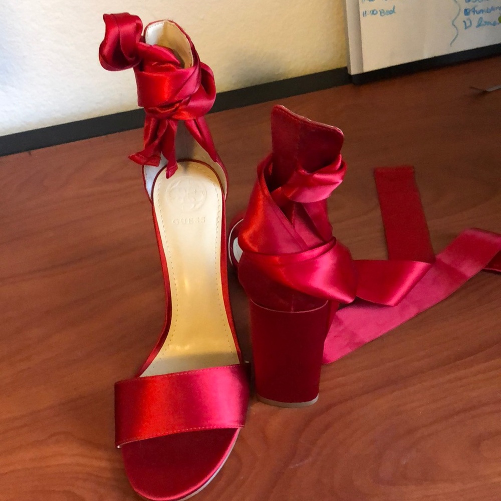 Red Guess Heels